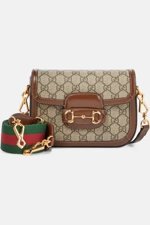 Gucci Horsebit 1955 Mini leather-trimmed shoulder bag