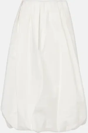 Brunello Cucinelli Cotton-blend midi skirt