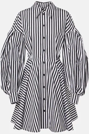 Nina Ricci Striped cotton poplin midi dress