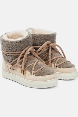 INUIKII Sneaker Classic shearling and leather ankle boots