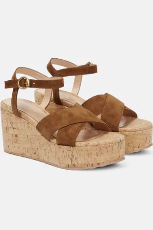 Gianvito Rossi Suede wedge sandals