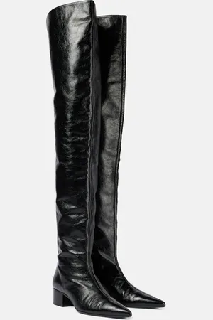 Khaite Andee leather over-the-knee boots