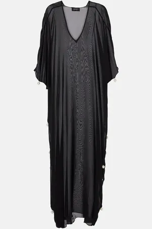 Adriana Degreas Embellished sheer beach dress
