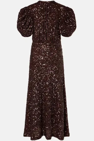 ROTATE Sequined midi dress