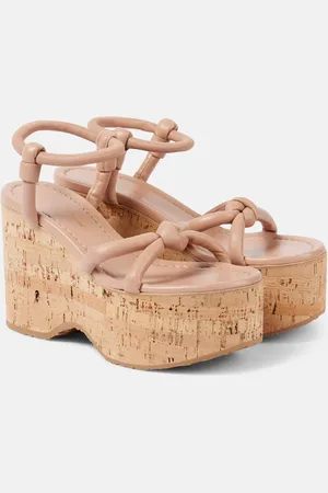 Gianvito Rossi Leather wedge sandals