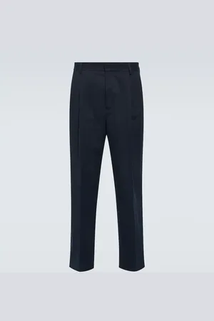 DRIES VAN NOTEN Pleated cotton-blend straight pants