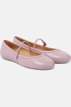 Gianvito Rossi Carla leather Mary Jane flats