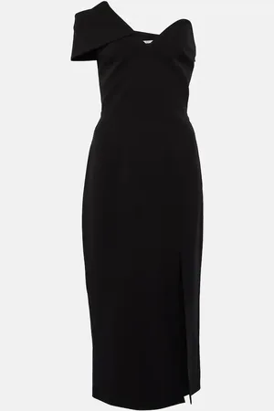 Safiyaa Asymmetric crÃªpe midi dress