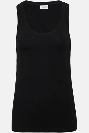 Brunello Cucinelli Cotton-blend tank top