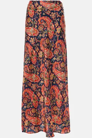 Paco rabanne Paisley satin maxi skirt