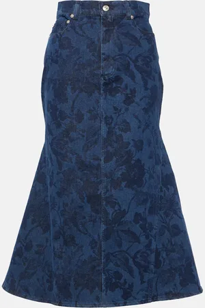 Erdem Denim midi skirt
