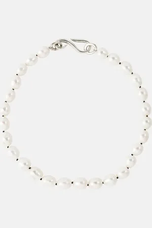 Sophie Buhai Deco Collar sterling silver necklace with pearls