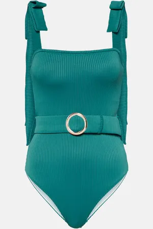 ALEXANDRA MIRO Audrey bow-detail belted swimsuit