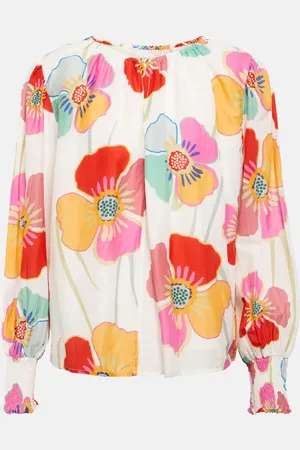 Velvet Avery floral cotton and silk blouse