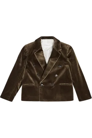 BONPOINT Adam double-breasted velvet blazer
