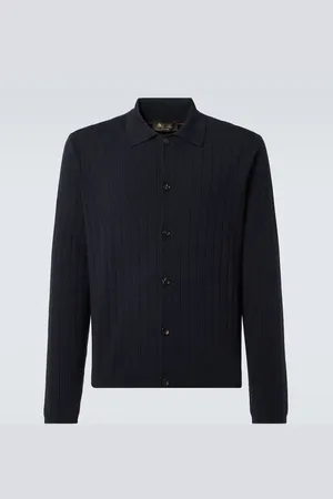 Loro Piana Ribbed-knit wool cardigan