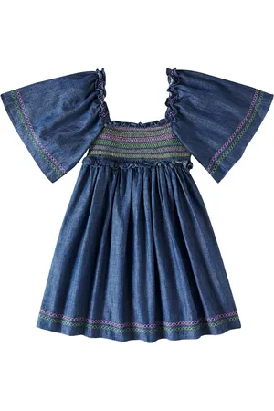 ZIMMERMANN Tallow shirred denim dress