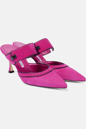 Manolo Blahnik Brontiamusa 70 suede mules