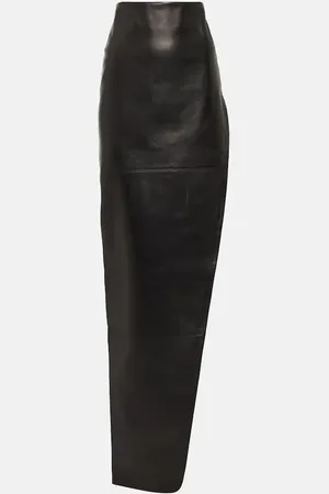 ANN DEMEULEMEESTER Leather maxi skirt
