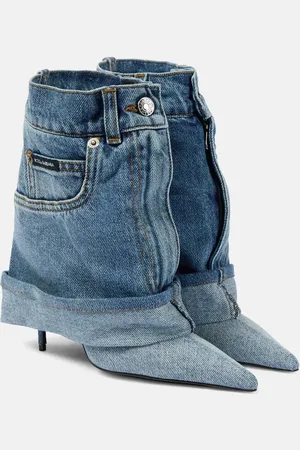 Dolce & Gabbana 105 patchwork denim ankle boots