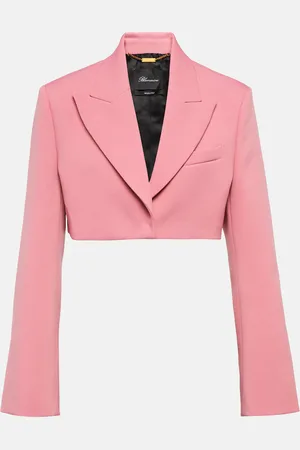 BLUMARINE Cropped crÃªpe blazer