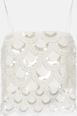 ROTATE Sequined crop top