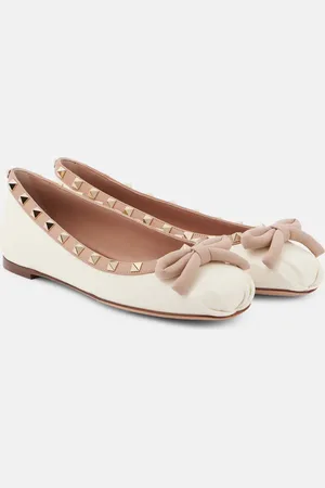 VALENTINO GARAVANI Rockstud leather ballet flats