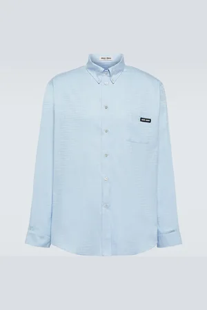 Miu Miu Logo cotton poplin shirt