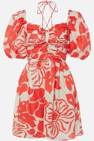 FAITHFULL THE BRAND Odelia floral linen minidress