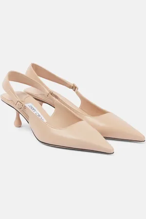 Jimmy Choo Amel 50 leather slingback pumps