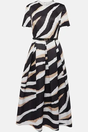 Elie saab Printed silk-blend midi dress
