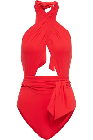Karla Colletto Cutout halterneck swimsuit