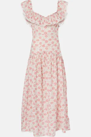 RIXO London Eugene floral ruffled cotton midi dress