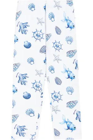 MONNALISA Printed cotton-blend jersey leggings