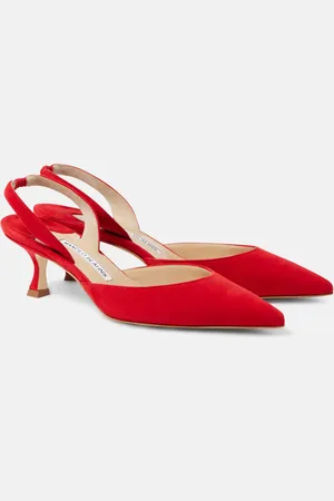 Manolo Blahnik Carolyne Gala Val suede slingback pumps