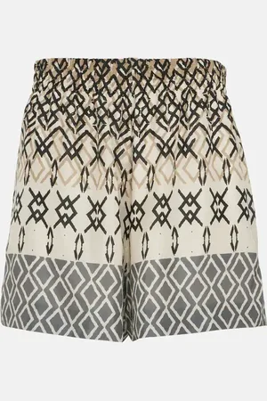 Brunello Cucinelli Printed silk shorts