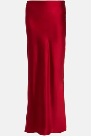 The Sei Silk satin maxi skirt