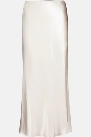 Dorothee Schumacher Sense of Shine silk satin midi skirt