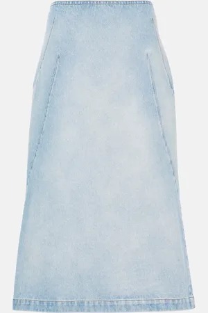 DRIES VAN NOTEN Denim midi skirt