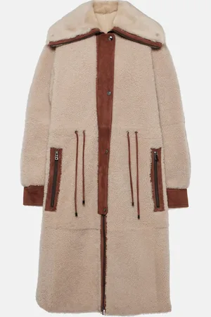 Bogner Gritt suede-trimmed shearling coat