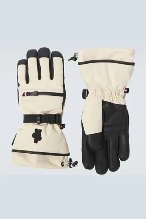 Moncler Leather-trimmed ski gloves