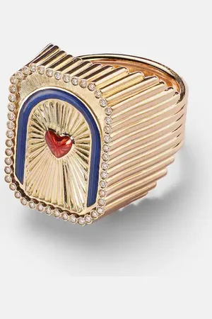 Marie Lichtenberg Heart Mini Scap 18kt ring with diamonds