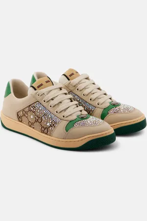 Gucci Screener embellished leather sneakers