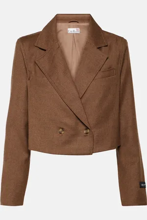 AG Jeans X EmRata Berlin cropped wool blazer
