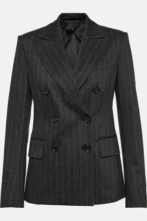 Max Mara Ofride double-breasted pinstriped blazer