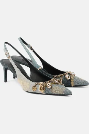 Dolce & Gabbana Denim slingback pumps