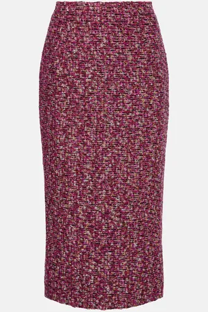Alessandra Rich Sequined tweed midi skirt