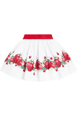 MONNALISA Printed cotton poplin skirt