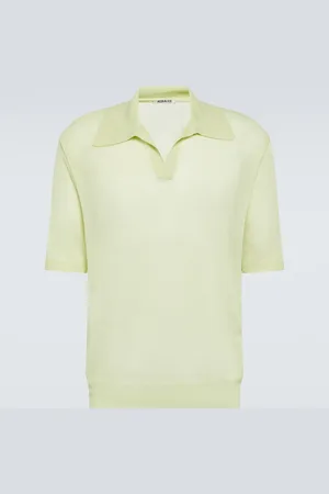 Auralee Wool and silk polo sweater