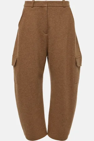 Loro Piana Mid-rise cashmere-blend wide-leg pants